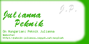julianna peknik business card
